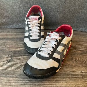 Asics Mens onitsuka tiger ultimate 81 Gray Red White Black shoes size 8.5 HN201